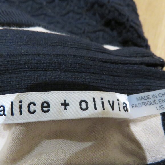 ALICE + OLIVIA Lulu Halter Neck Midi Dress in Black Crochet Evening Cocktail L - Picture 15 of 15